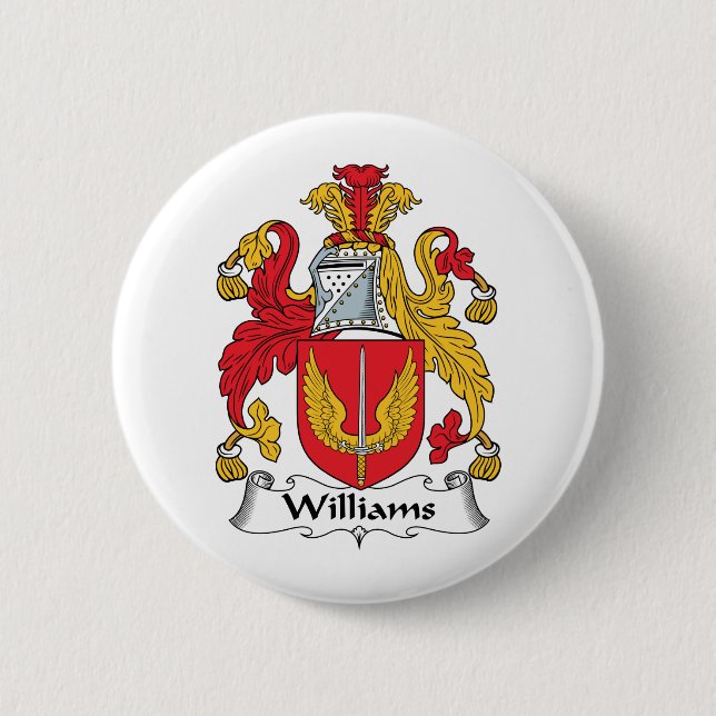 Williams Family Crest Pinback Button (Front)