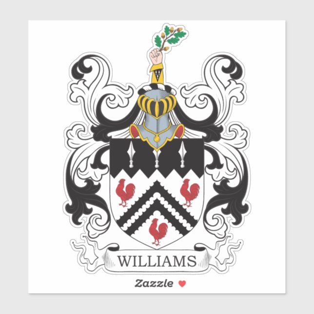 Williams Family Crest Sticker (Sheet)