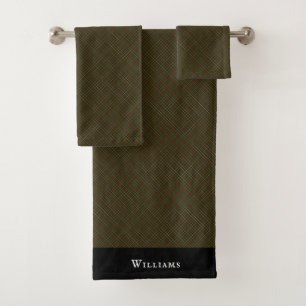 Williams Family Plaid Tartan Bathroom Linens Bath Towel Set