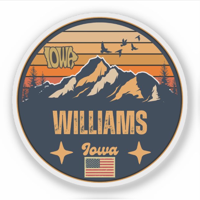 Williams, Iowa Sticker (Front)