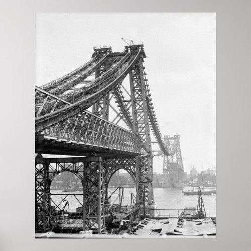 Williamsburg Bridge 1902 Vintage Photo Poster
