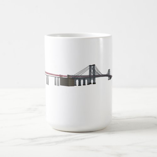 Williamsburg Bridge 3D Model Coffee Mug