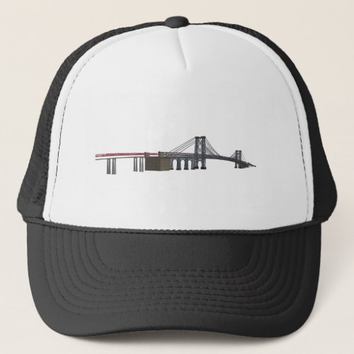 Williamsburg Bridge 3D Model Trucker Hat