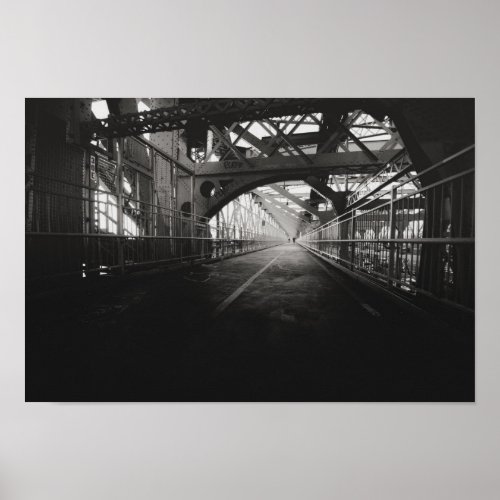 Williamsburg Bridge Architecture _ New York City Poster