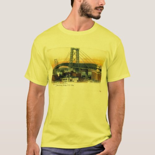 Williamsburg Bridge New York City 1905 Vintage T_Shirt
