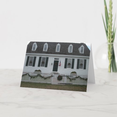 Williamsburg Colonial 18th century building Holiday Card