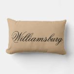 Williamsburg Tan Colonial Style Lumbar Pillow at Zazzle