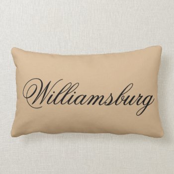 Williamsburg Tan Colonial Style Lumbar Pillow by MarceeJean at Zazzle