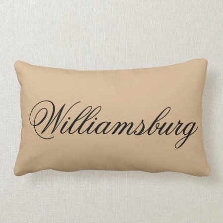 Williamsburg Tan Colonial Style Lumbar Pillow
