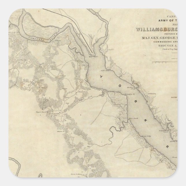 Williamsburg to the White House Square Sticker (Front)