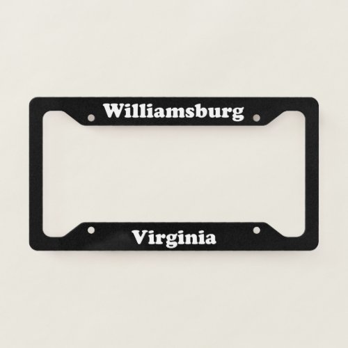 Williamsburg VA _ LPF License Plate Frame