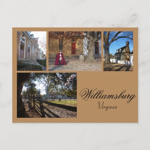 Williamsburg Virginia Collage 1 Postcard