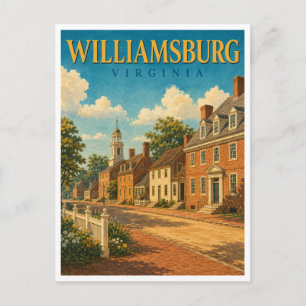 Williamsburg Virginia Colonial GeoSaga Postcard