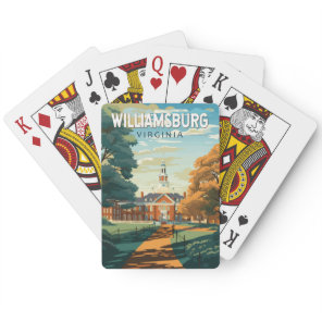 Williamsburg Virginia Travel Art Vintage Poker Cards