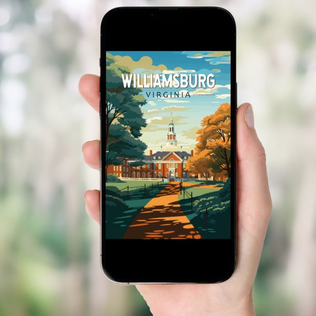 Williamsburg Virginia Travel Art Vintage Poster (Front Digital)