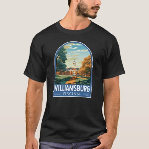 Williamsburg Virginia Travel Art Vintage T_Shirt