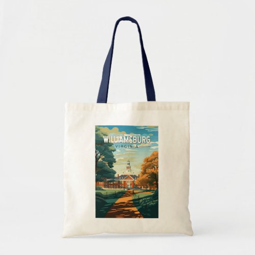 Williamsburg Virginia Travel Art Vintage Tote Bag