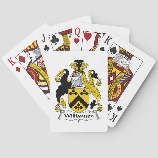 Williamson Family Crest Poker Cards (Back)