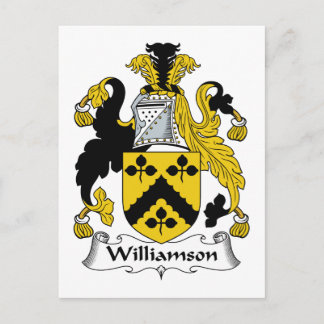 Williamson Family Crest Postcard
