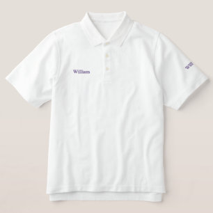 Willian Name Embroidered, Embroidered Polo Shirt