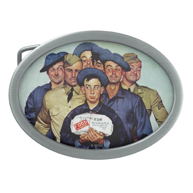 Willie Gillis' Package from Home Oval Belt Buckle (Front)