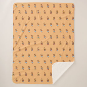 Willie the Wolf Sherpa Blanket