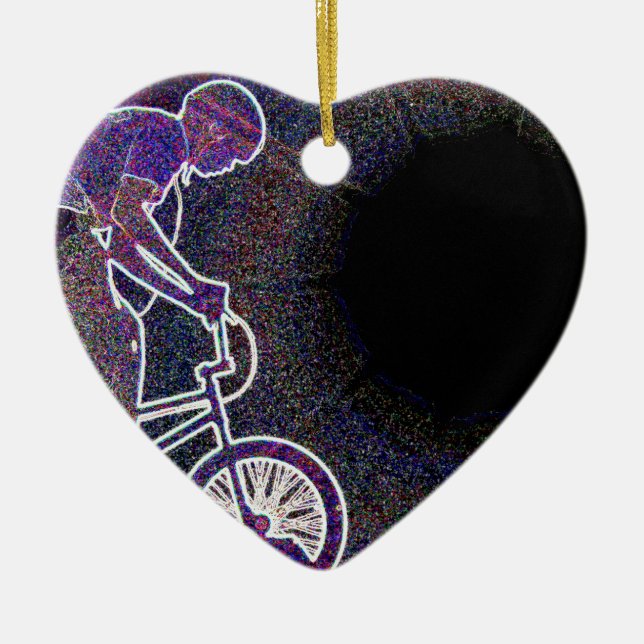 WillieBMX The Glowing Edge Heart Ornament (Front)