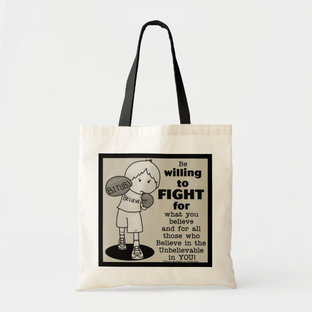 Willing to Fight Tote Bag (Front)