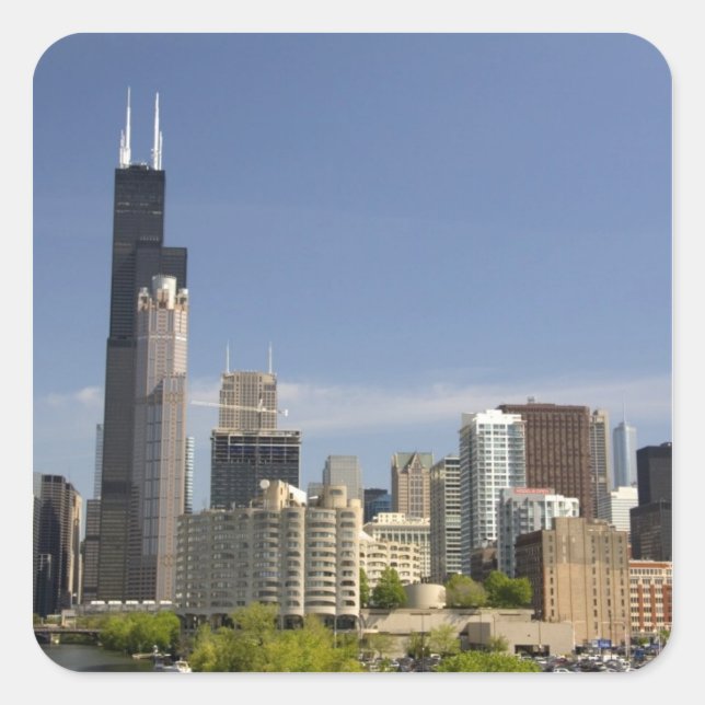 Willis Tower formerly known as the Sears Tower Square Sticker (Front)