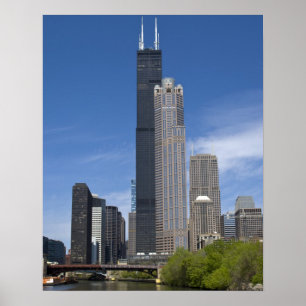 Willis Tower (previously the Sears Tower) looms Poster