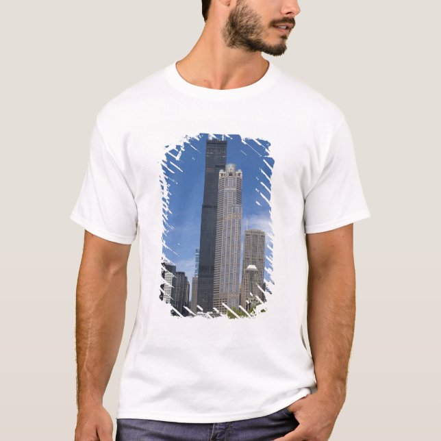 Willis Tower (previously the Sears Tower) looms T-Shirt (Front)