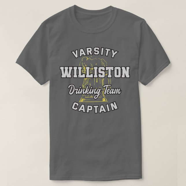 Williston Drinking Team Captain Vermont Beer Lover T-Shirt (Design Front)