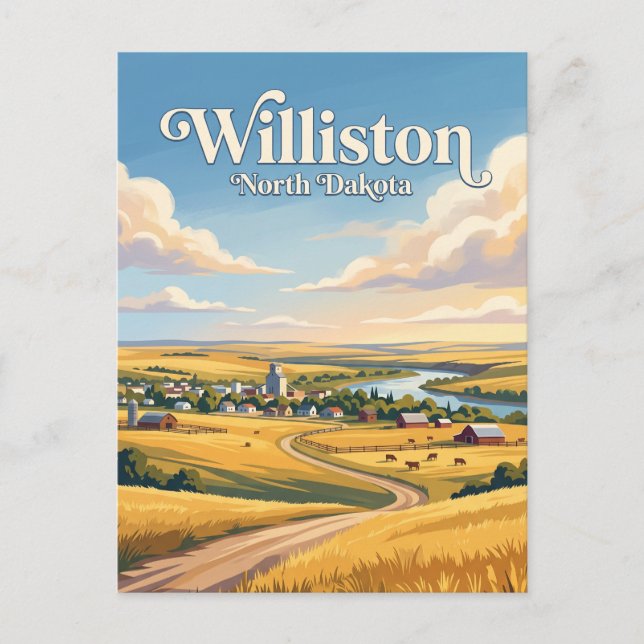 Williston, North Dakota Postcard (Front)
