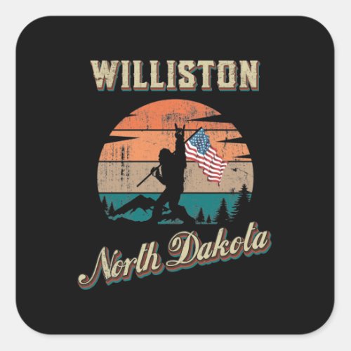 Williston North Dakota Square Sticker