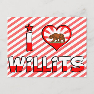 Willits, CA Postcard