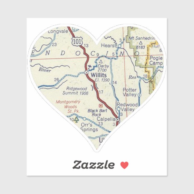 Willits California Sticker (Sheet)