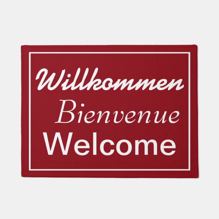 Willkommen Bienvenue Welcome Multilingual Doormat Zazzle Com