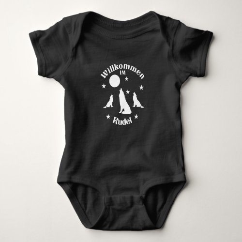 Willkommen im Wolf Rudel Wlfe heulen Baby Bodysuit