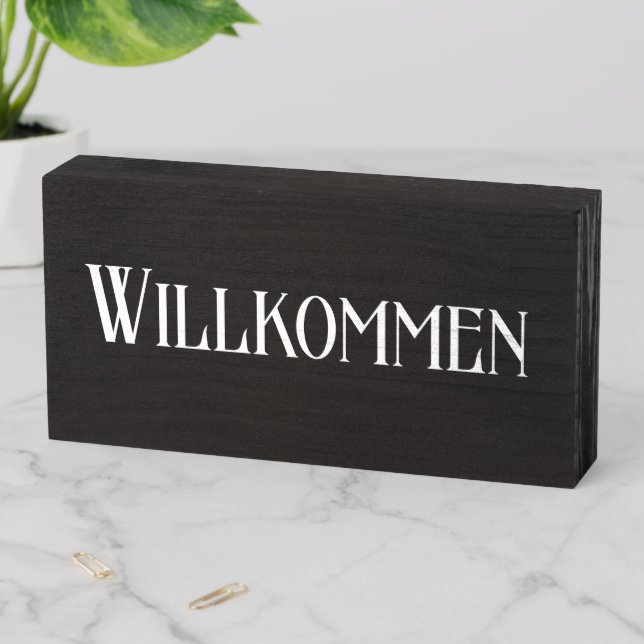 Willkommen Small Business Boutique Display Sign (In Situ Horizontal)