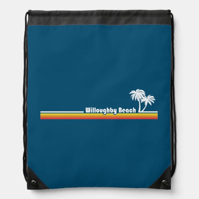 Willoughby Beach Virginia Drawstring Bag (Front)