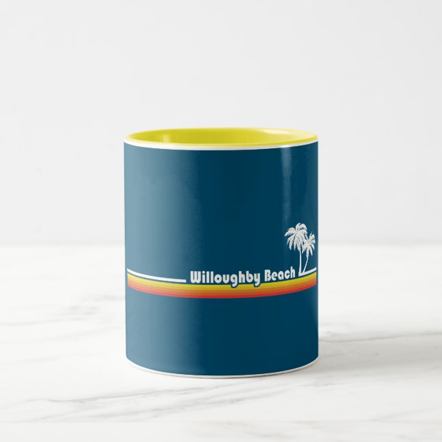 Willoughby Beach Virginia Two-Tone Coffee Mug (Center)