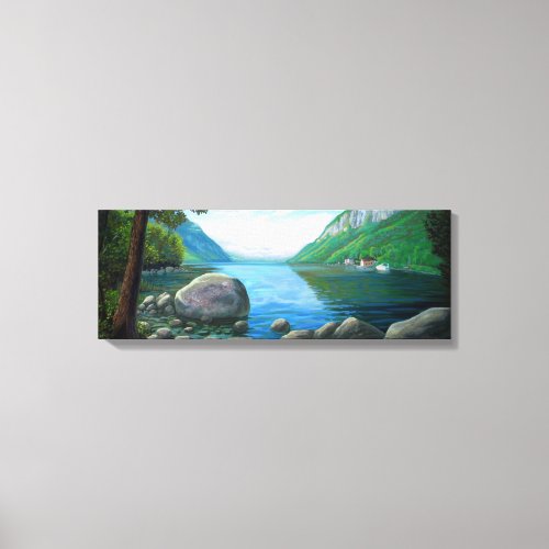 Willoughby Lake Westmore Vermont Oil Painting Canvas Print