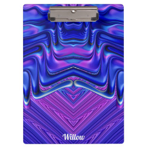 WILLOW ~ 3D! ~ Pink White and Blue original ~ Clipboard