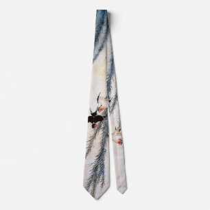 Willow and Swallow, Hokusai Neck Tie