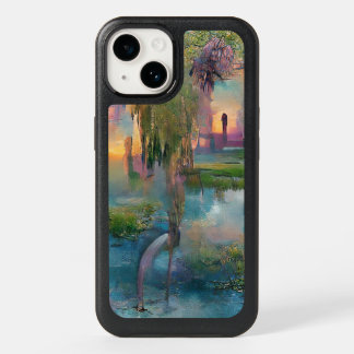Willow and wisteria by the pond at sunset OtterBox iPhone 14 Case