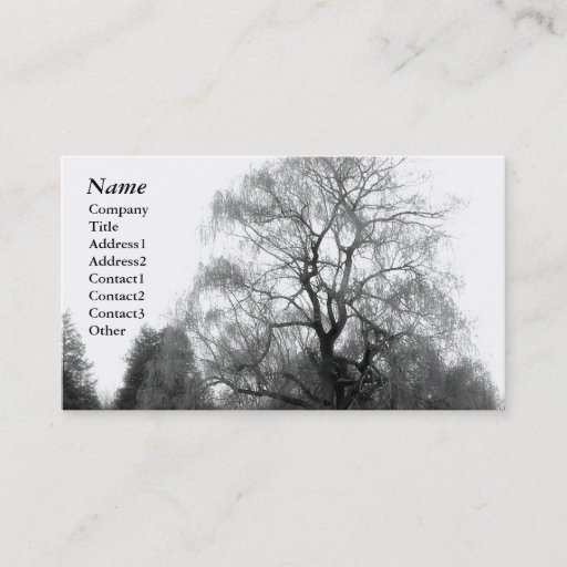 Customizable Willow Black&amp;White - Business Cards