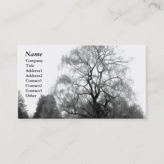 Willow Black&White - Business Cards (Front)