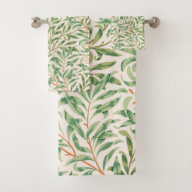 Willow Bough by William Morris Bath Towel Set (Insitu)