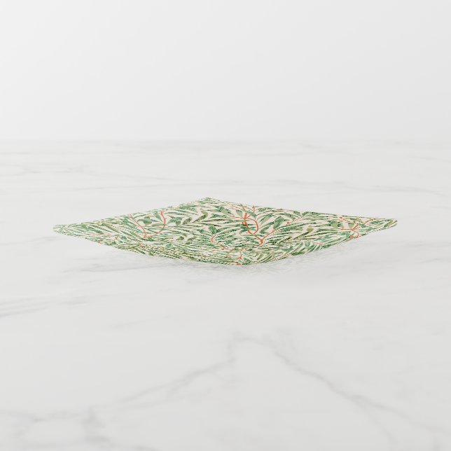 Willow Bough by William Morris Trinket Tray (Angled)