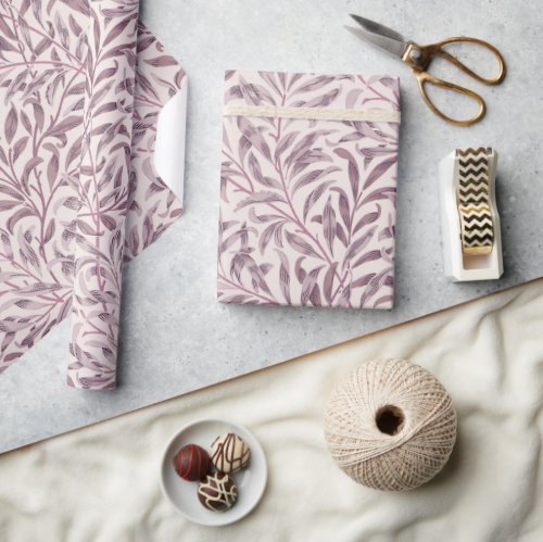 WILLOW BOUGH IN ROSE CAMEO _ WILLIAM MORRIS WRAPPING PAPER